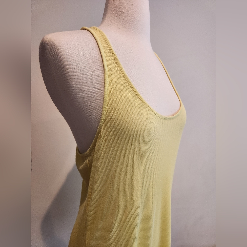 H&M Neon Yellow Ribbed Racerback Tank, US Size M